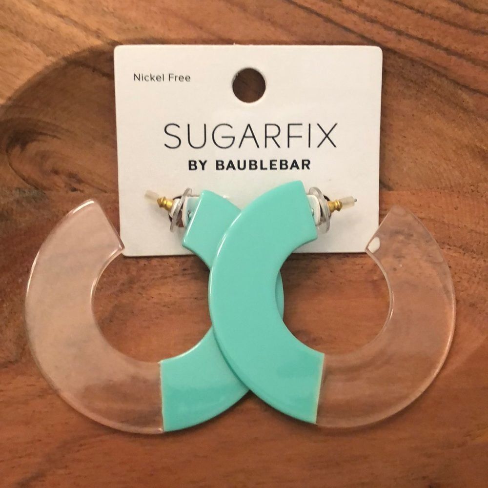 Sugarfix by BaubleBar | Acrylic Two Tone Hoops | 2.25” Diameter